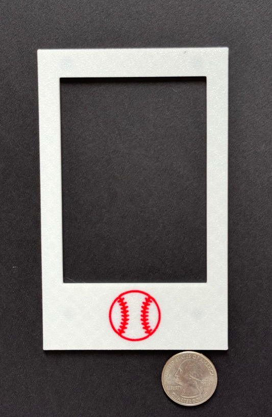 Magnetic baseball polaroid-style frame