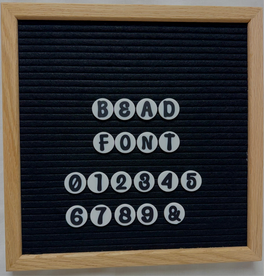 3D printed felt letter board accessories- BEAD FONT- NUMBERS