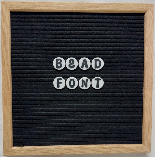 3D printed felt letter board accessories- BEAD FONT