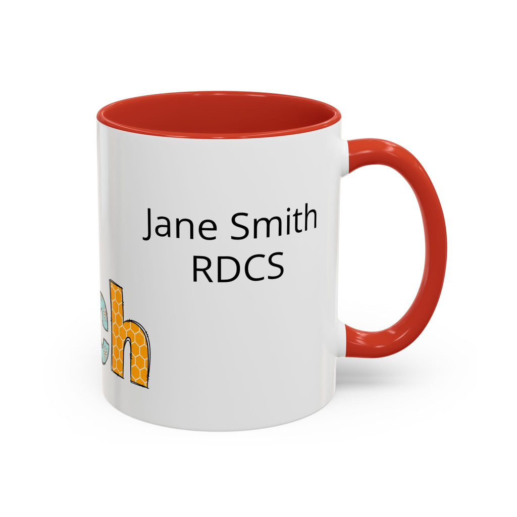 Personalized ECHO Tech Coffee Mug —  Floral Accent, Custom Name & Credential