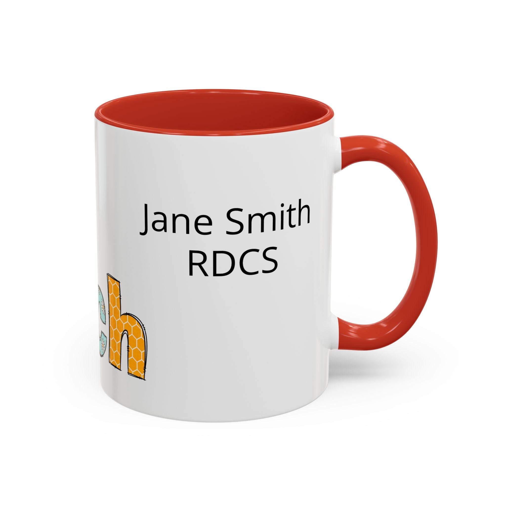 Personalized ECHO Tech Coffee Mug —  Floral Accent, Custom Name & Credential