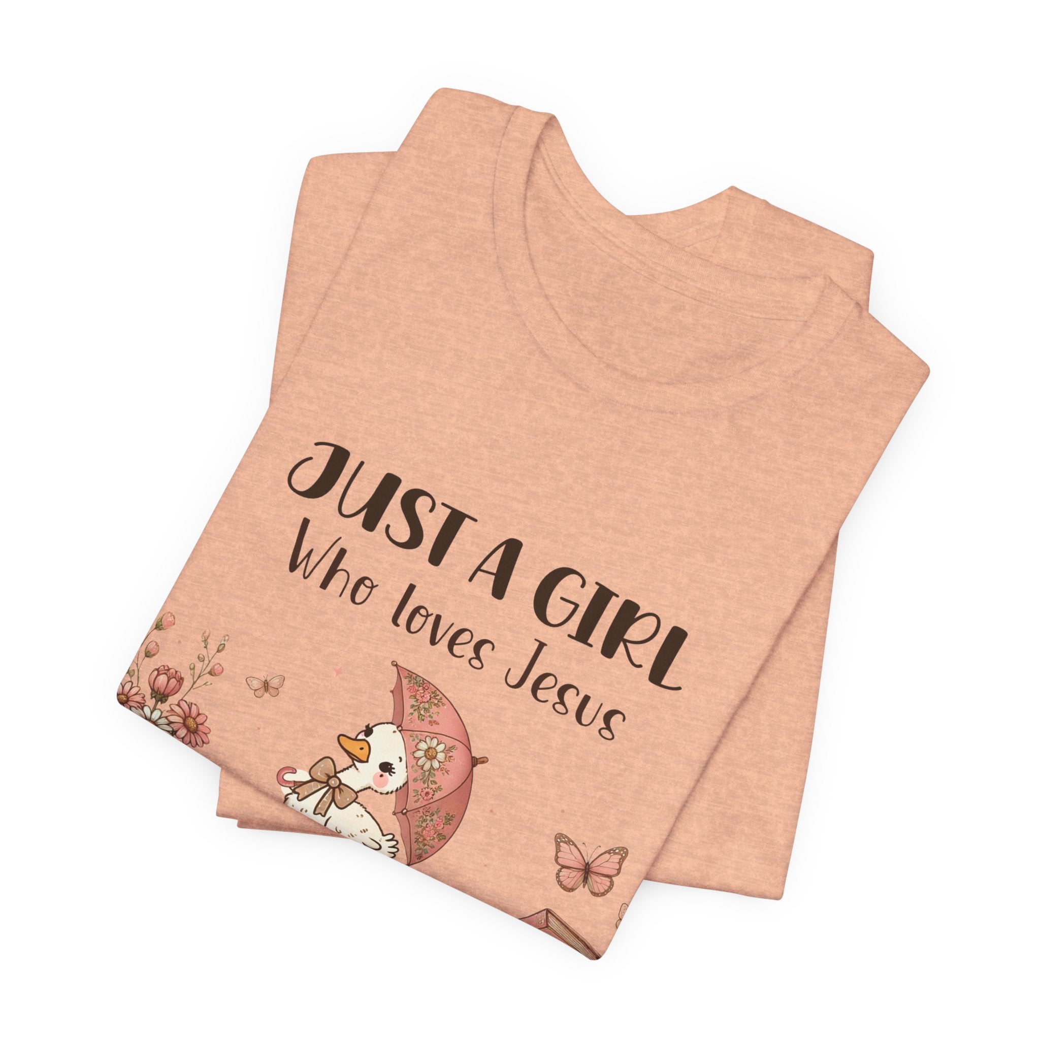 "Just a Girl Who Loves Jesus and Ultrasound" Cute Faith and Ultrasound Tech Tee