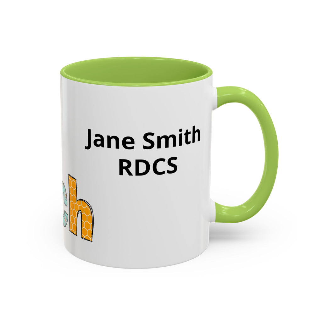 Personalized ECHO Tech Coffee Mug —  Floral Accent, Custom Name & Credential