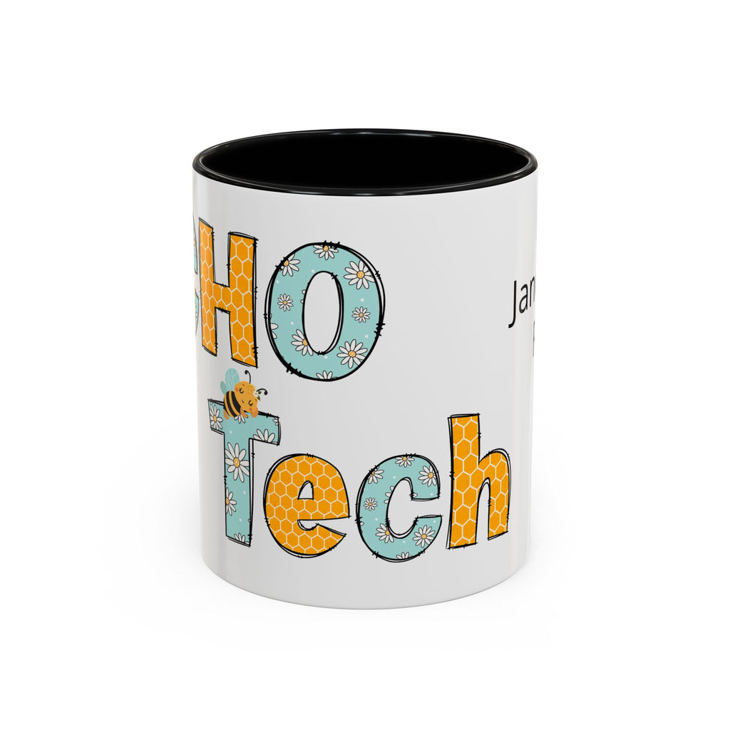 Personalized ECHO Tech Coffee Mug —  Floral Accent, Custom Name & Credential