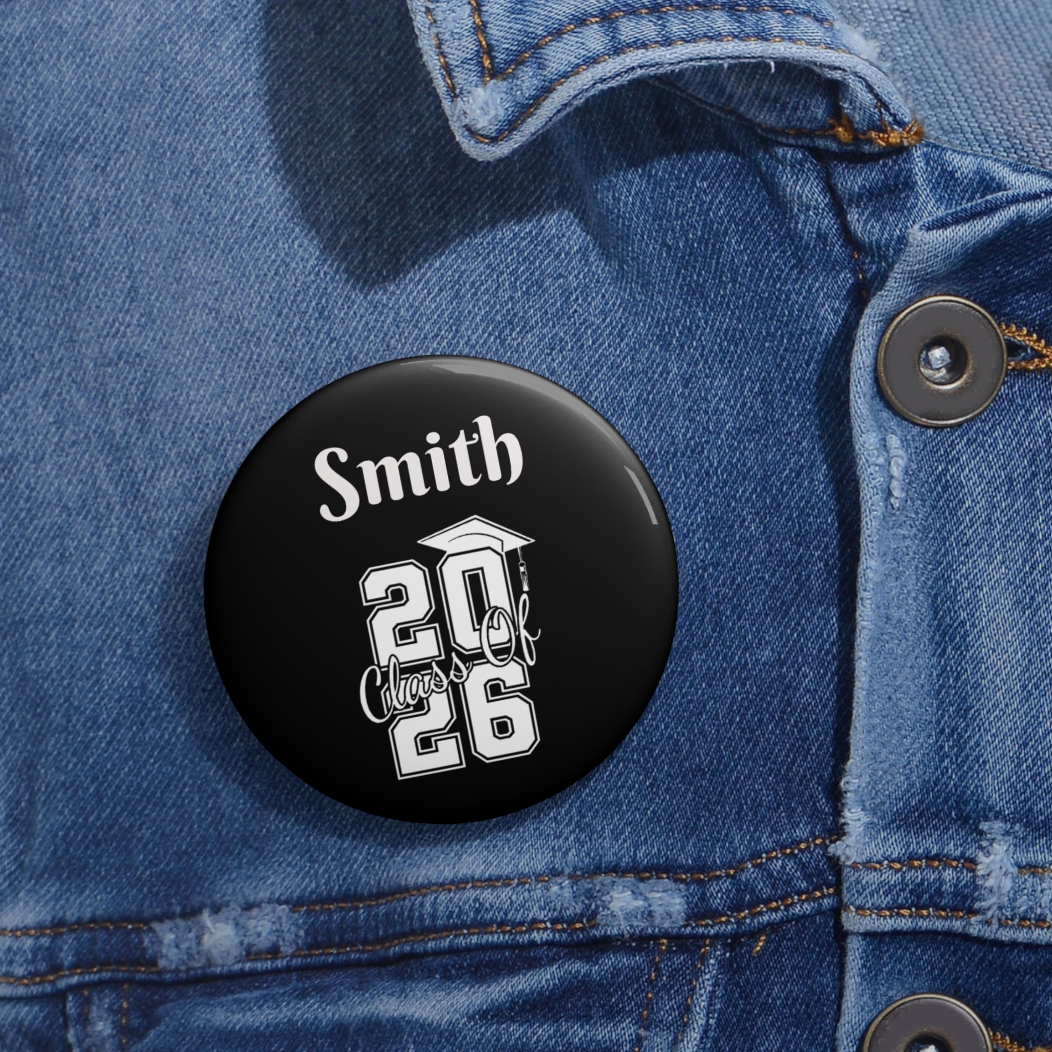 Graduation 2026 Custom Name Pin Button