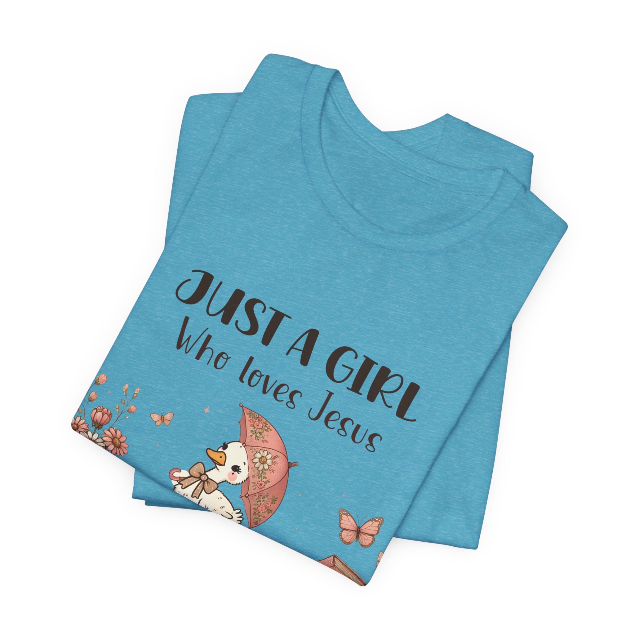 "Just a Girl Who Loves Jesus and Ultrasound" Cute Faith and Ultrasound Tech Tee