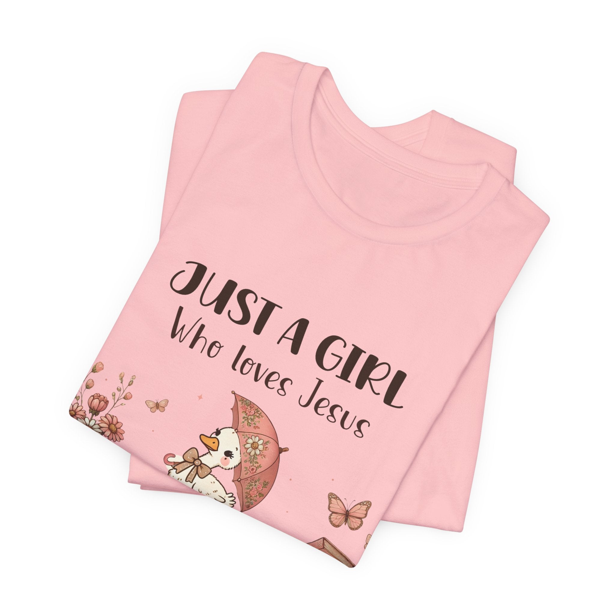 "Just a Girl Who Loves Jesus and Ultrasound" Cute Faith and Ultrasound Tech Tee