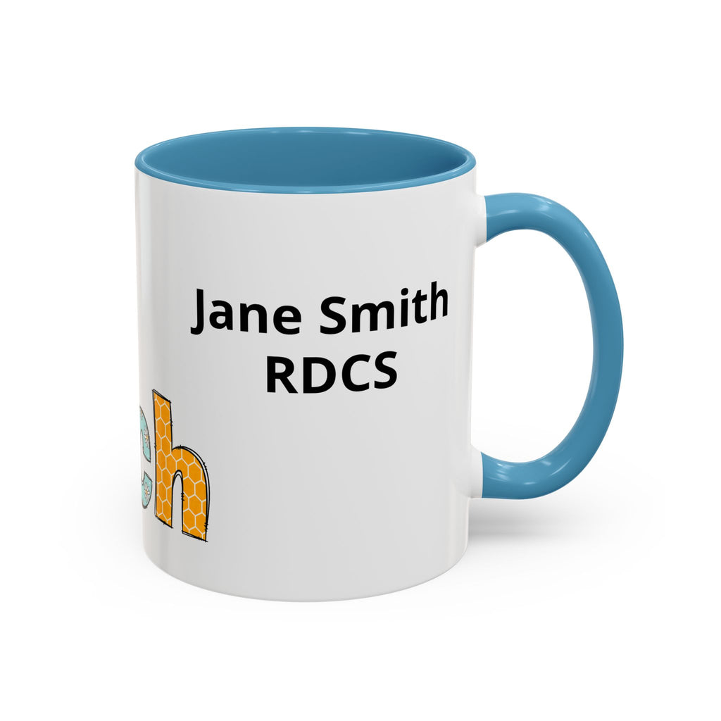 Personalized ECHO Tech Coffee Mug —  Floral Accent, Custom Name & Credential