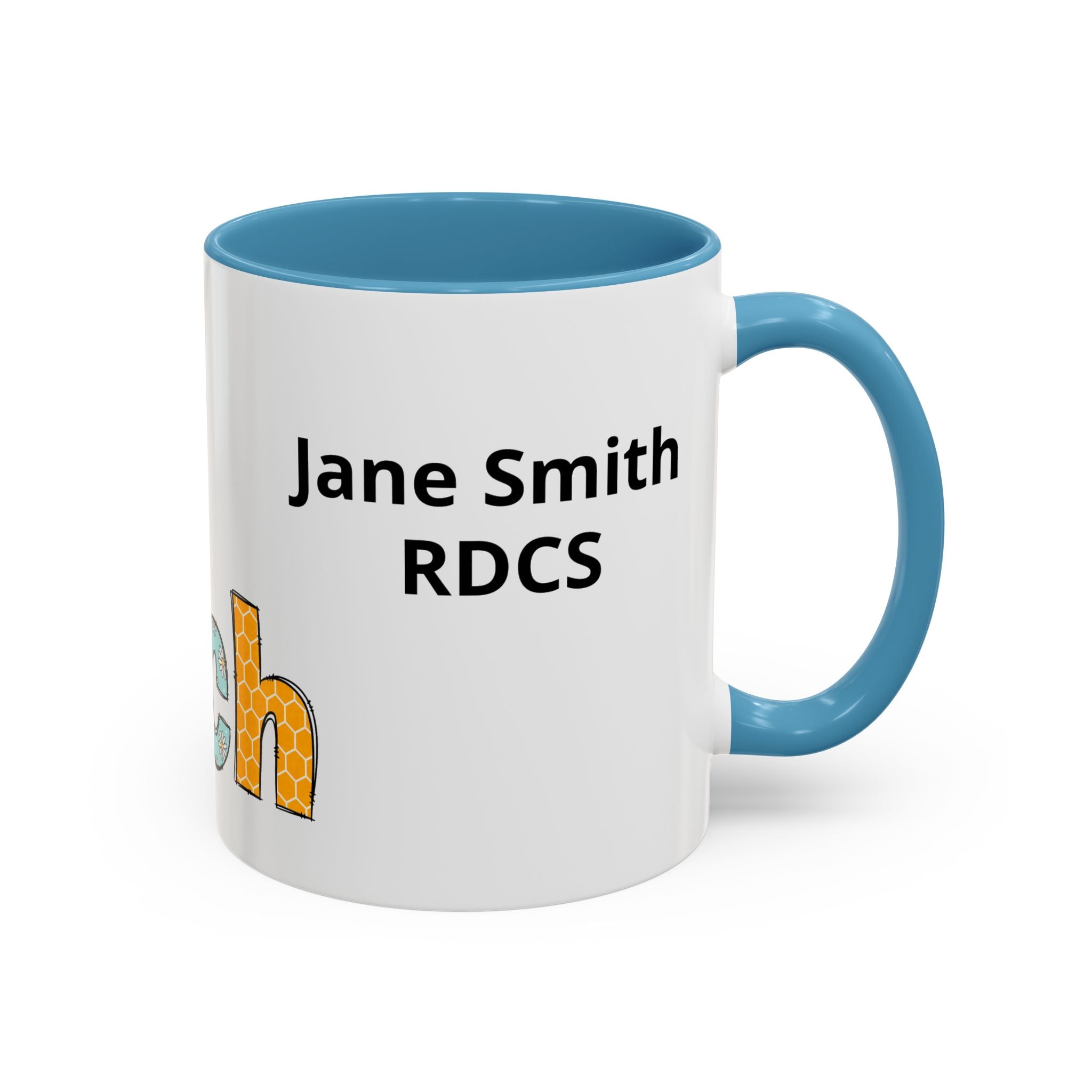 Personalized ECHO Tech Coffee Mug —  Floral Accent, Custom Name & Credential