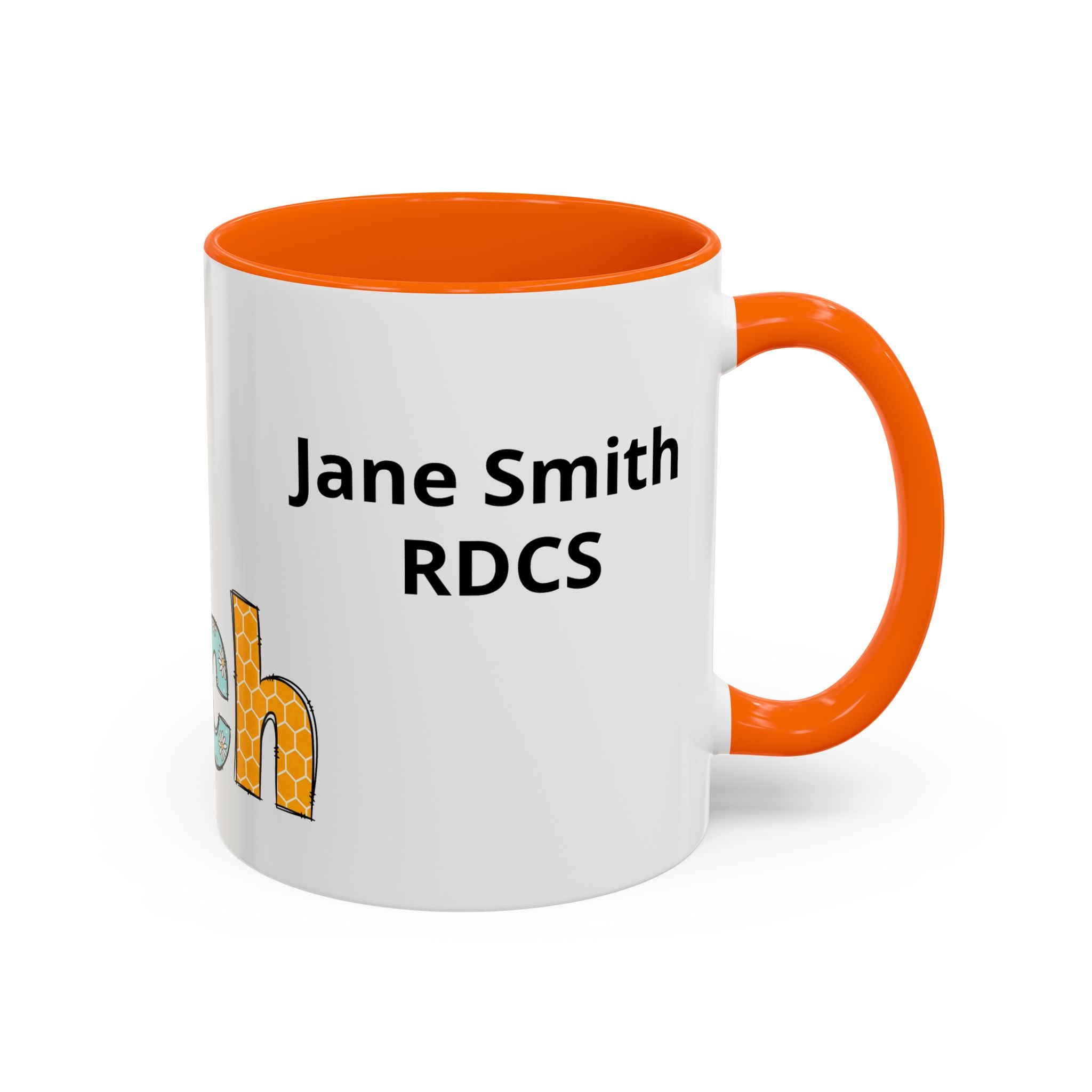 Personalized ECHO Tech Coffee Mug —  Floral Accent, Custom Name & Credential