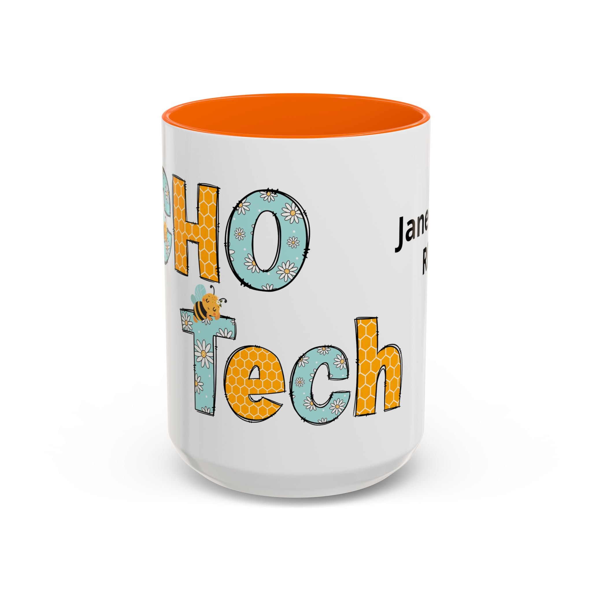 Personalized ECHO Tech Coffee Mug —  Floral Accent, Custom Name & Credential