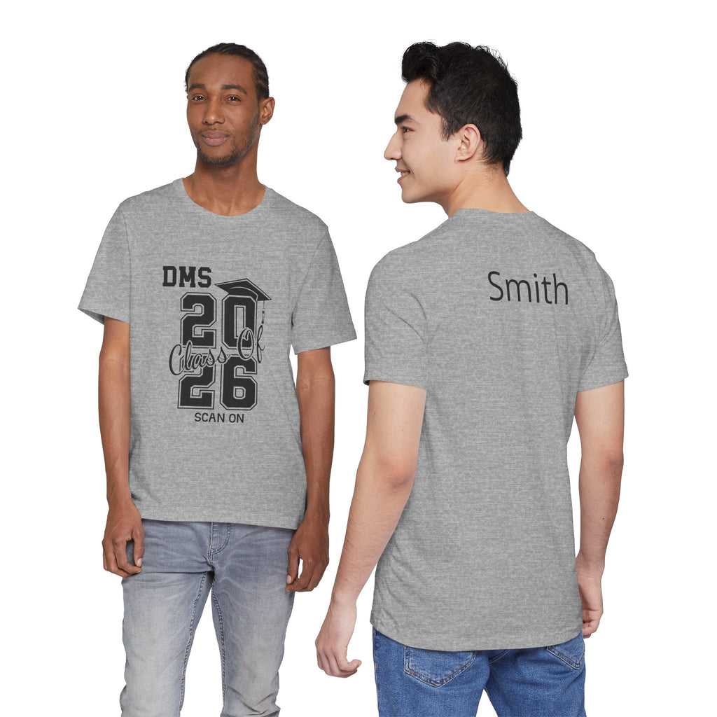 DMS Class of 2026 Graduation Tee Personalized Name T-Shirt