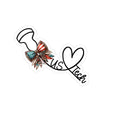 Rodeo Queen Ultrasound Tech Heart Sticker — Blue Ribbon Kiss-Cut Laptop Decal