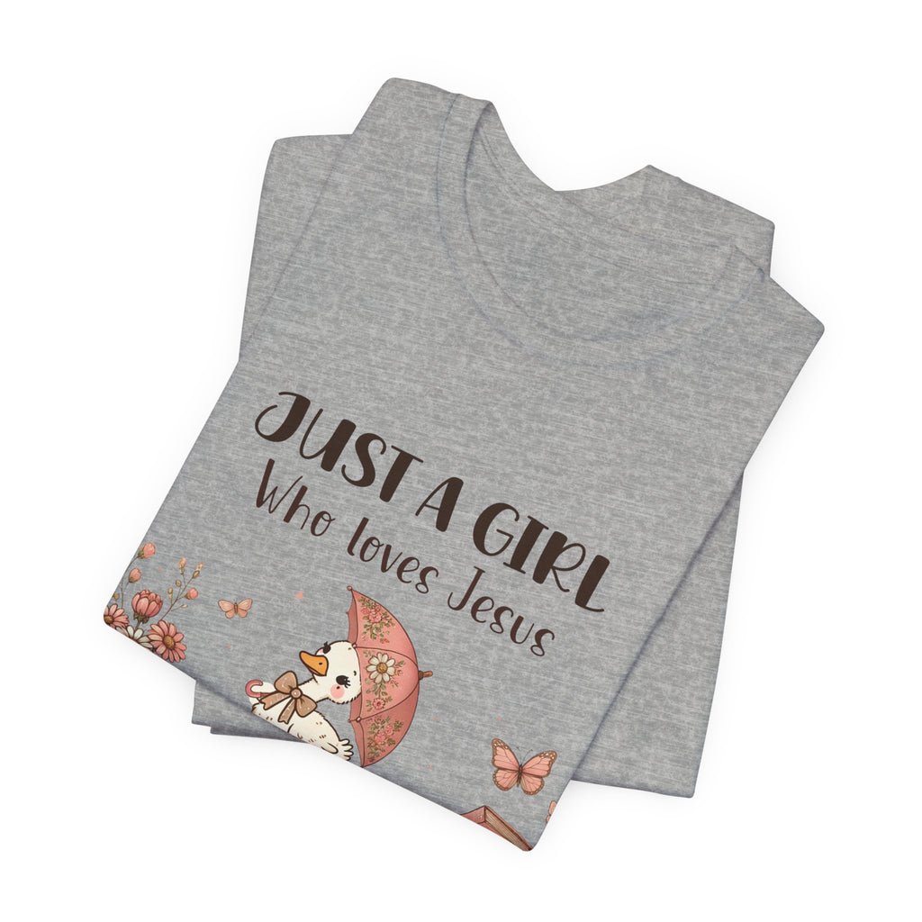 "Just a Girl Who Loves Jesus and Ultrasound" Cute Faith and Ultrasound Tech Tee