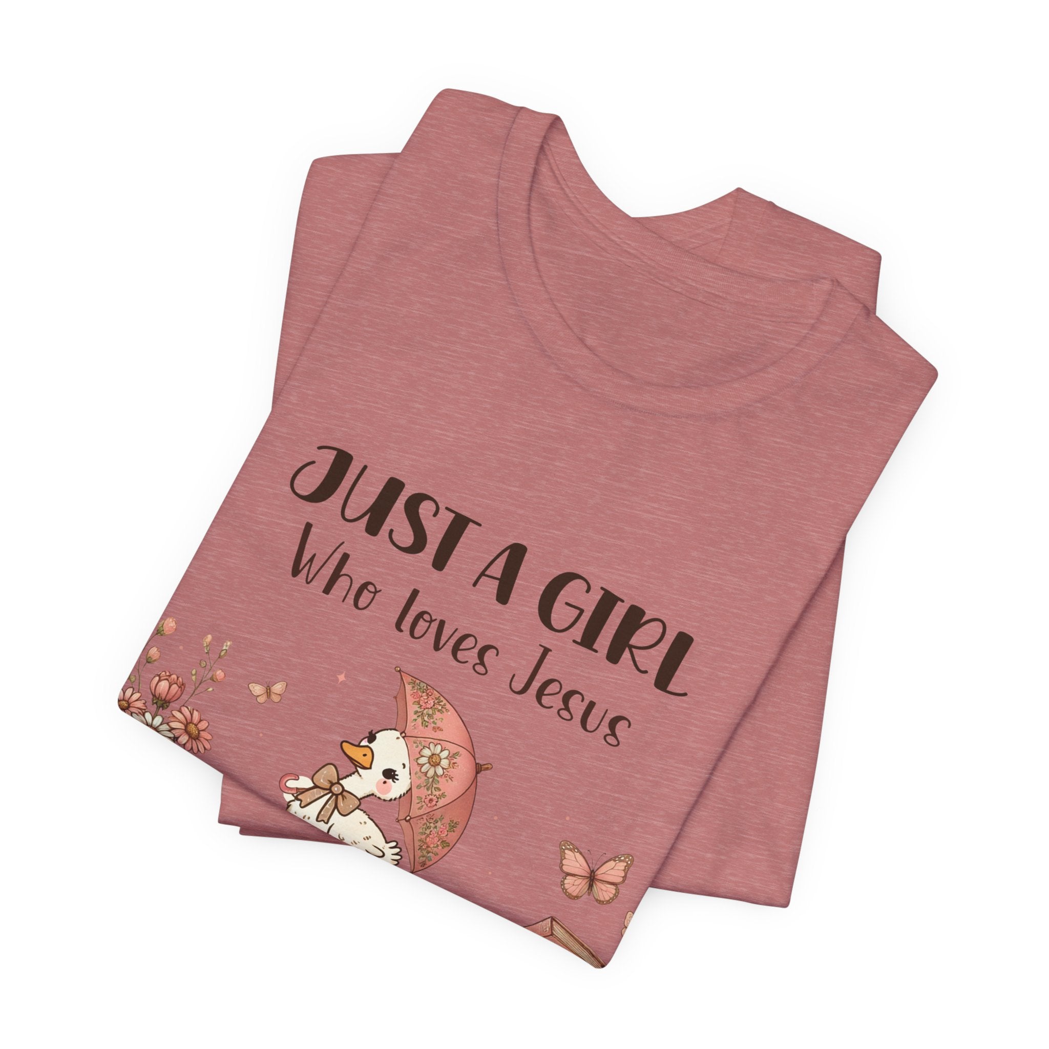 "Just a Girl Who Loves Jesus and Ultrasound" Cute Faith and Ultrasound Tech Tee