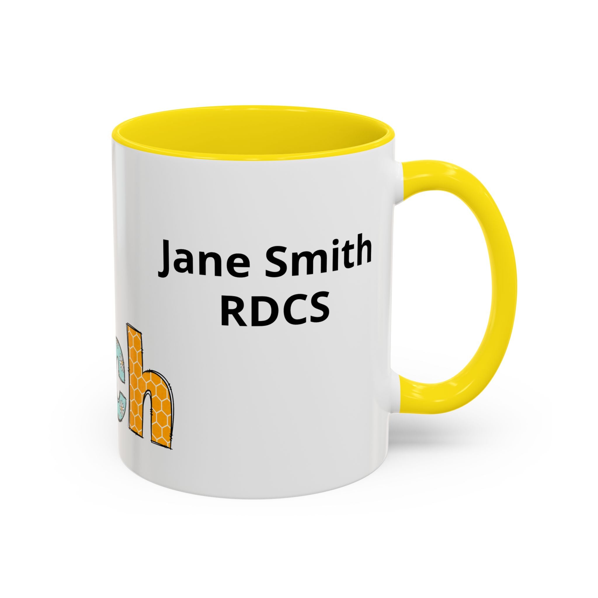 Personalized ECHO Tech Coffee Mug —  Floral Accent, Custom Name & Credential