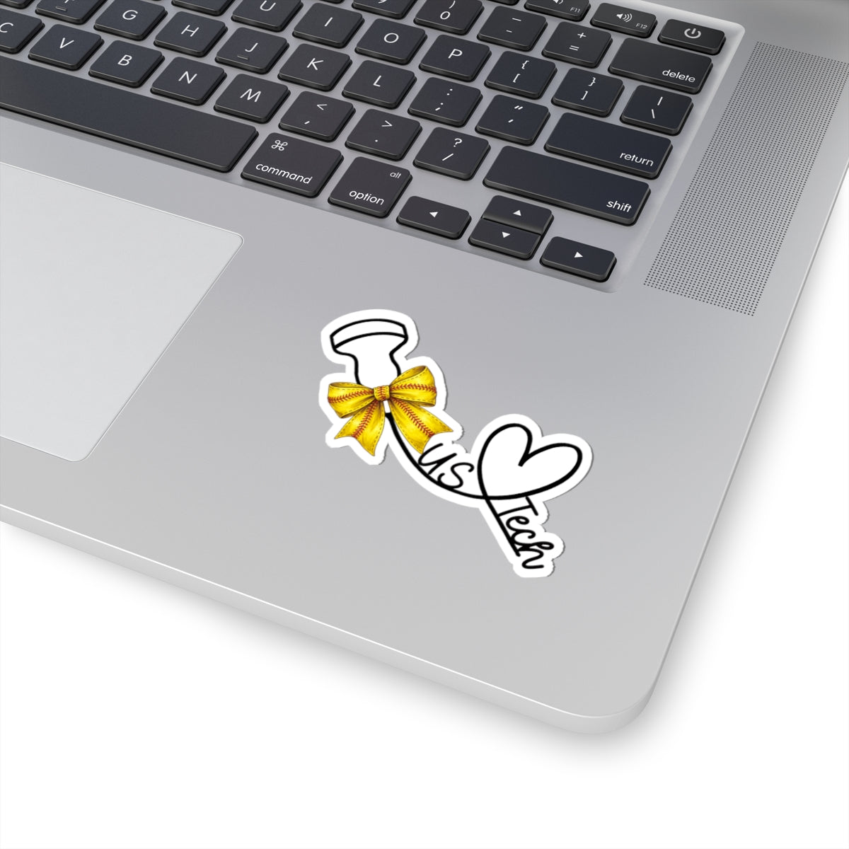 Softball Transducer Heart Sticker — Laptop Decal