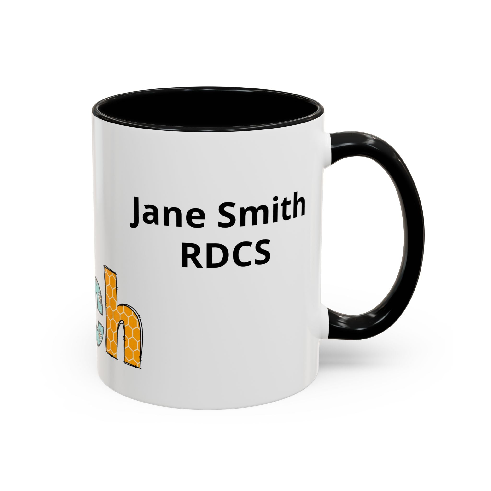 Personalized ECHO Tech Coffee Mug —  Floral Accent, Custom Name & Credential