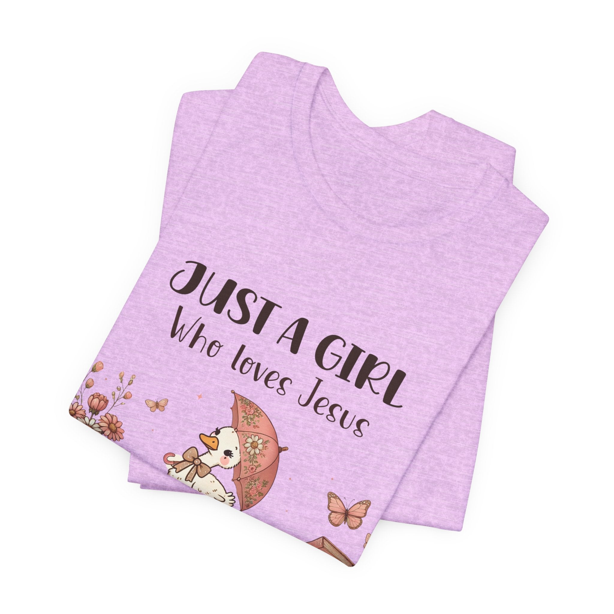 "Just a Girl Who Loves Jesus and Ultrasound" Cute Faith and Ultrasound Tech Tee