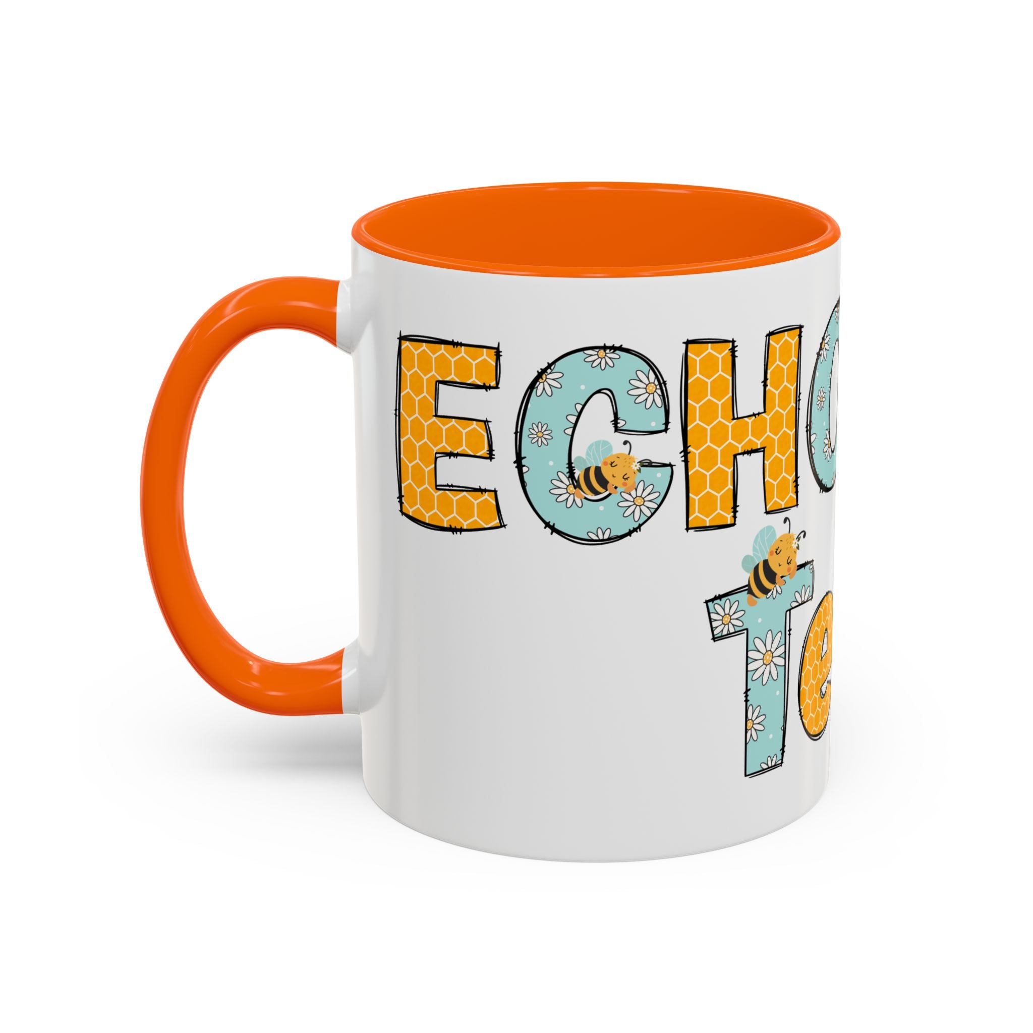 Personalized ECHO Tech Coffee Mug —  Floral Accent, Custom Name & Credential