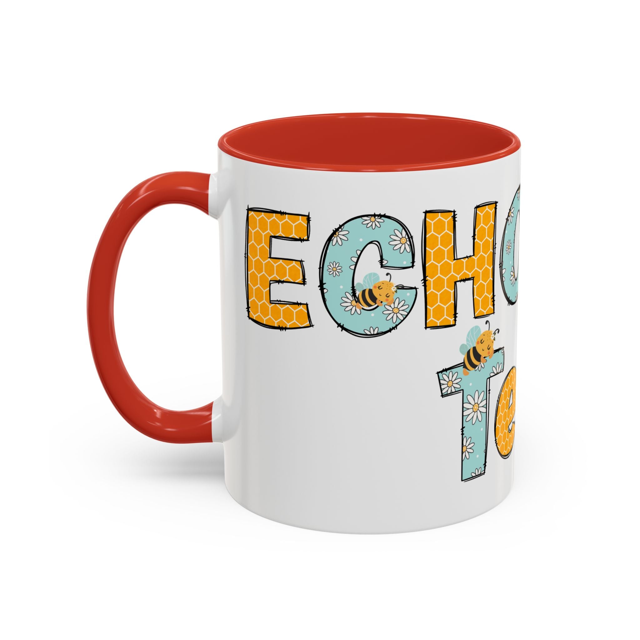 Personalized ECHO Tech Coffee Mug —  Floral Accent, Custom Name & Credential
