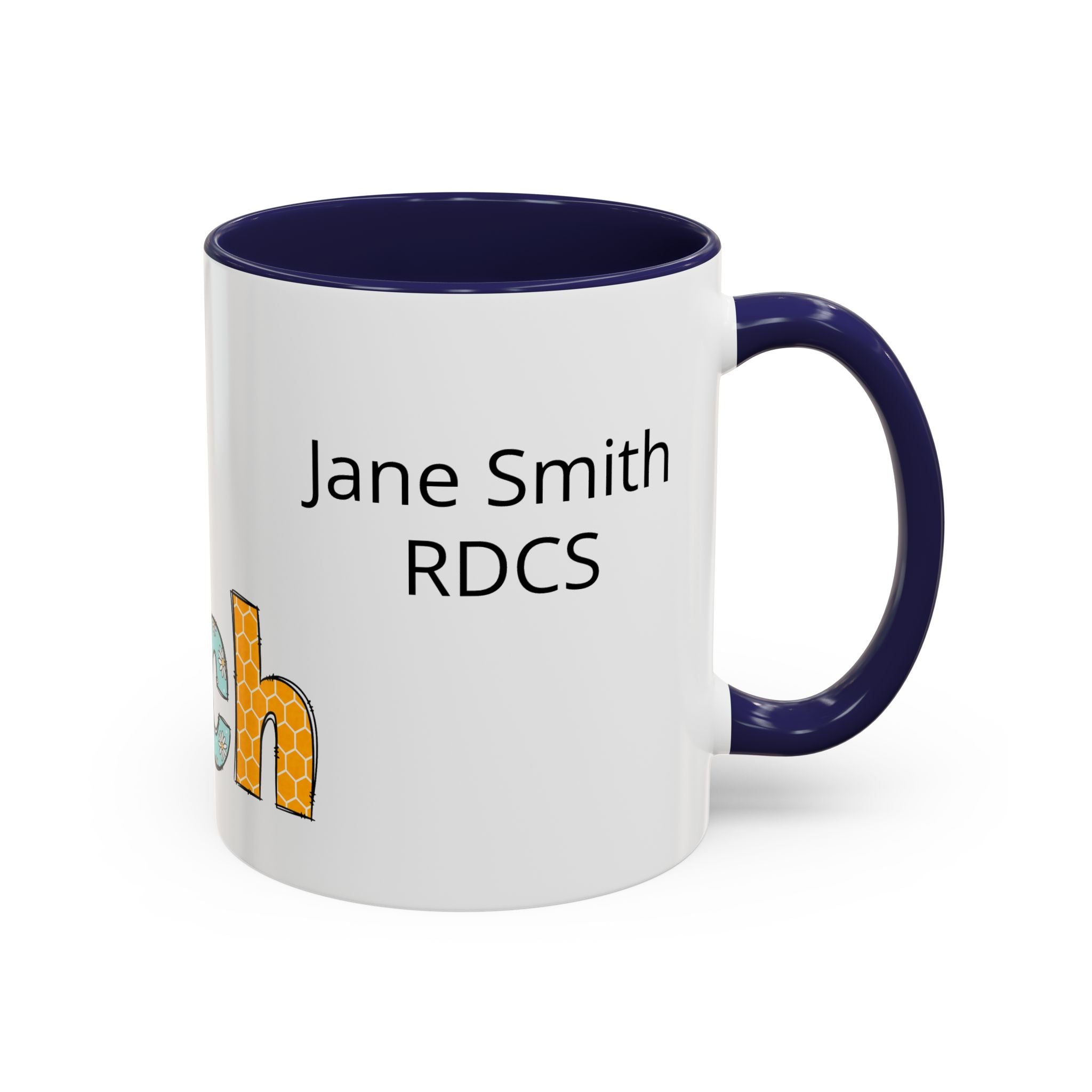Personalized ECHO Tech Coffee Mug —  Floral Accent, Custom Name & Credential