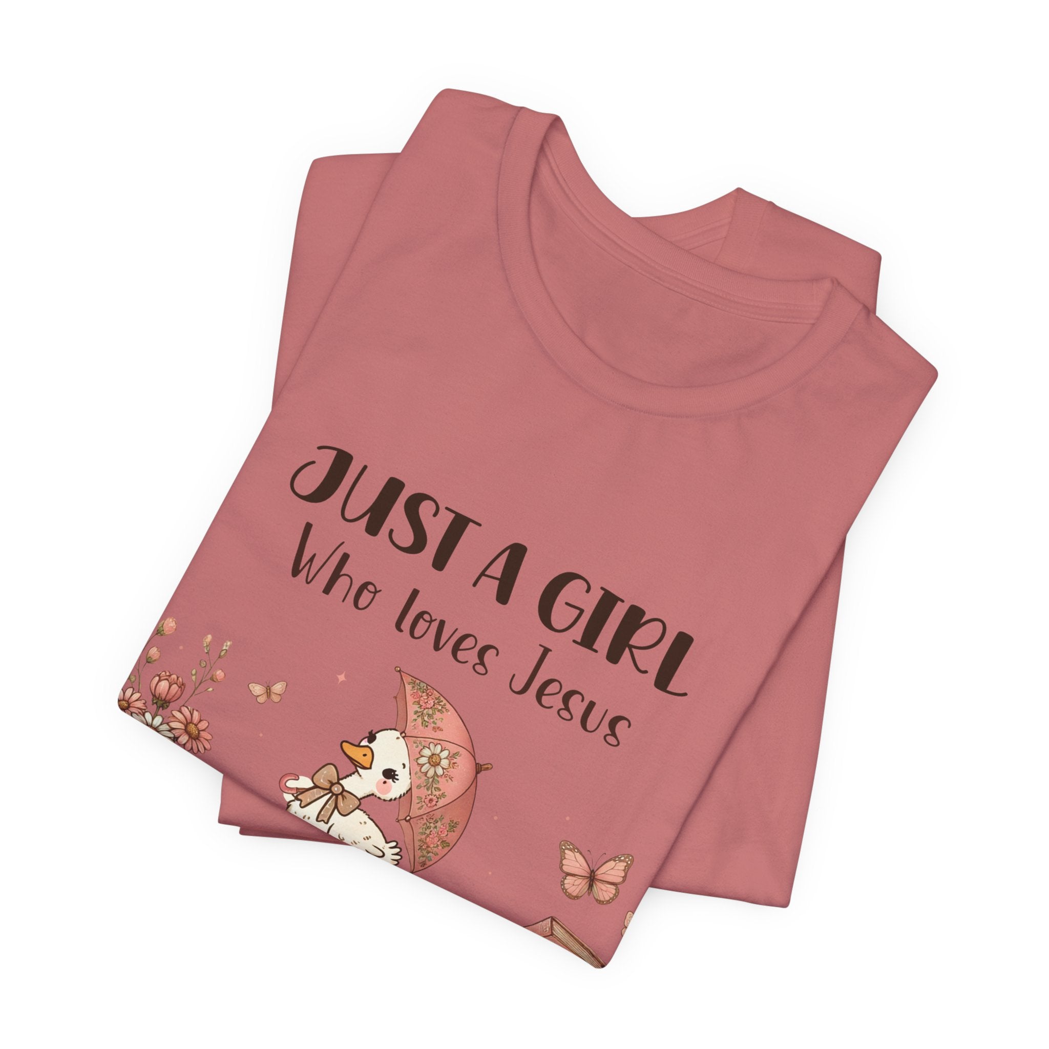 "Just a Girl Who Loves Jesus and Ultrasound" Cute Faith and Ultrasound Tech Tee