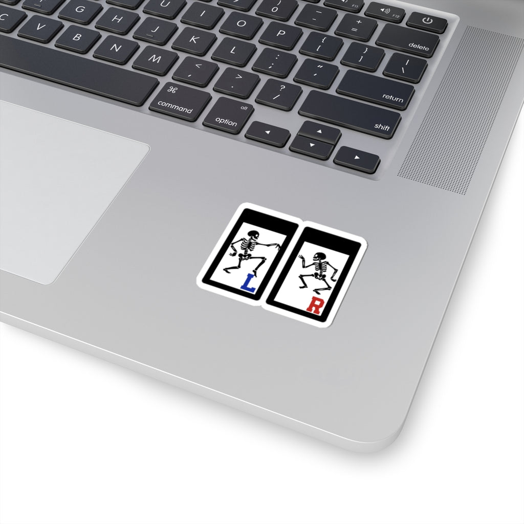 Dancing Skeleton X-ray Marker Stickers — Laptop Decal