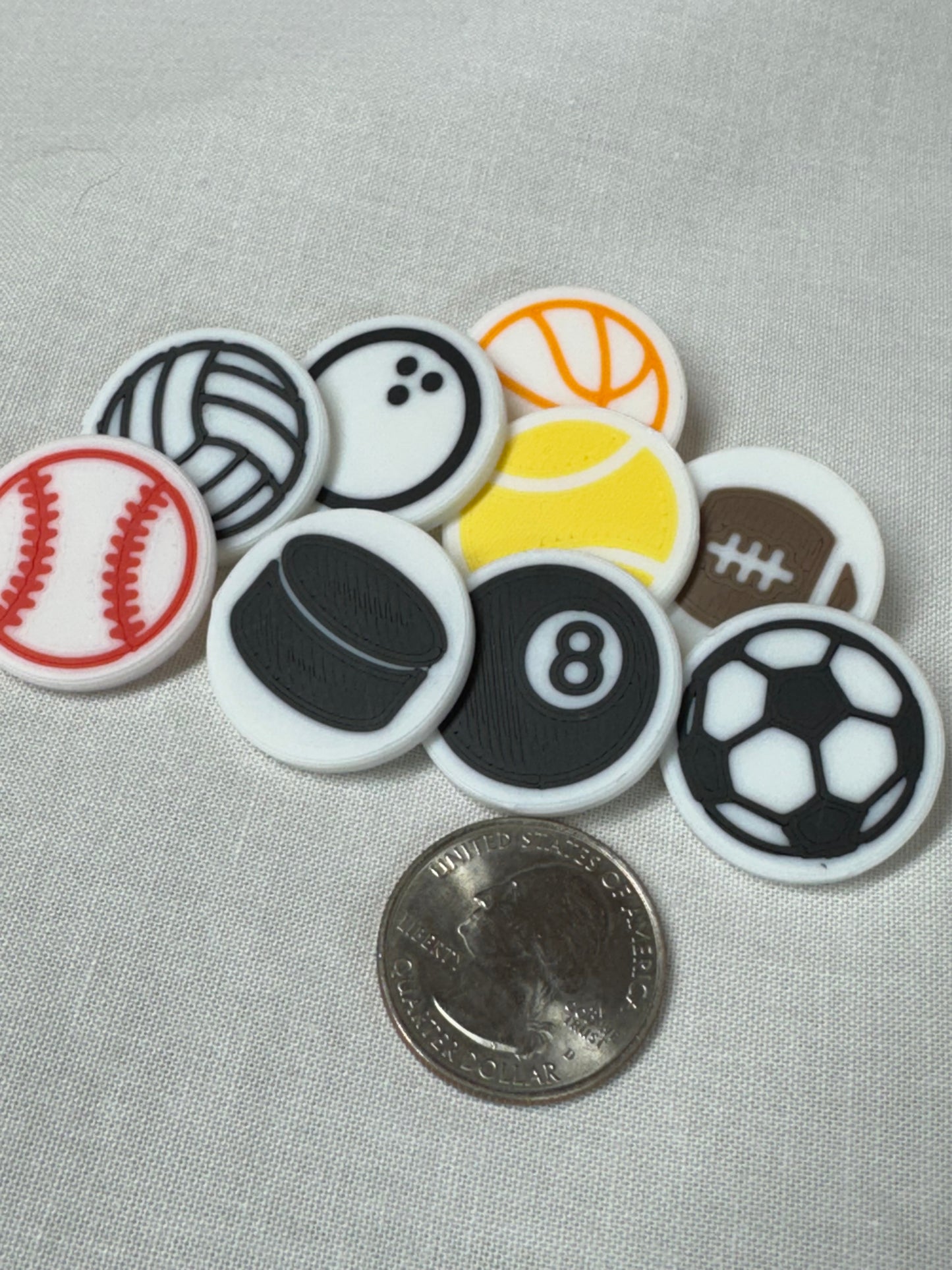 3D printed felt letter board accessories- BEAD FONT- SPORTS ICONS