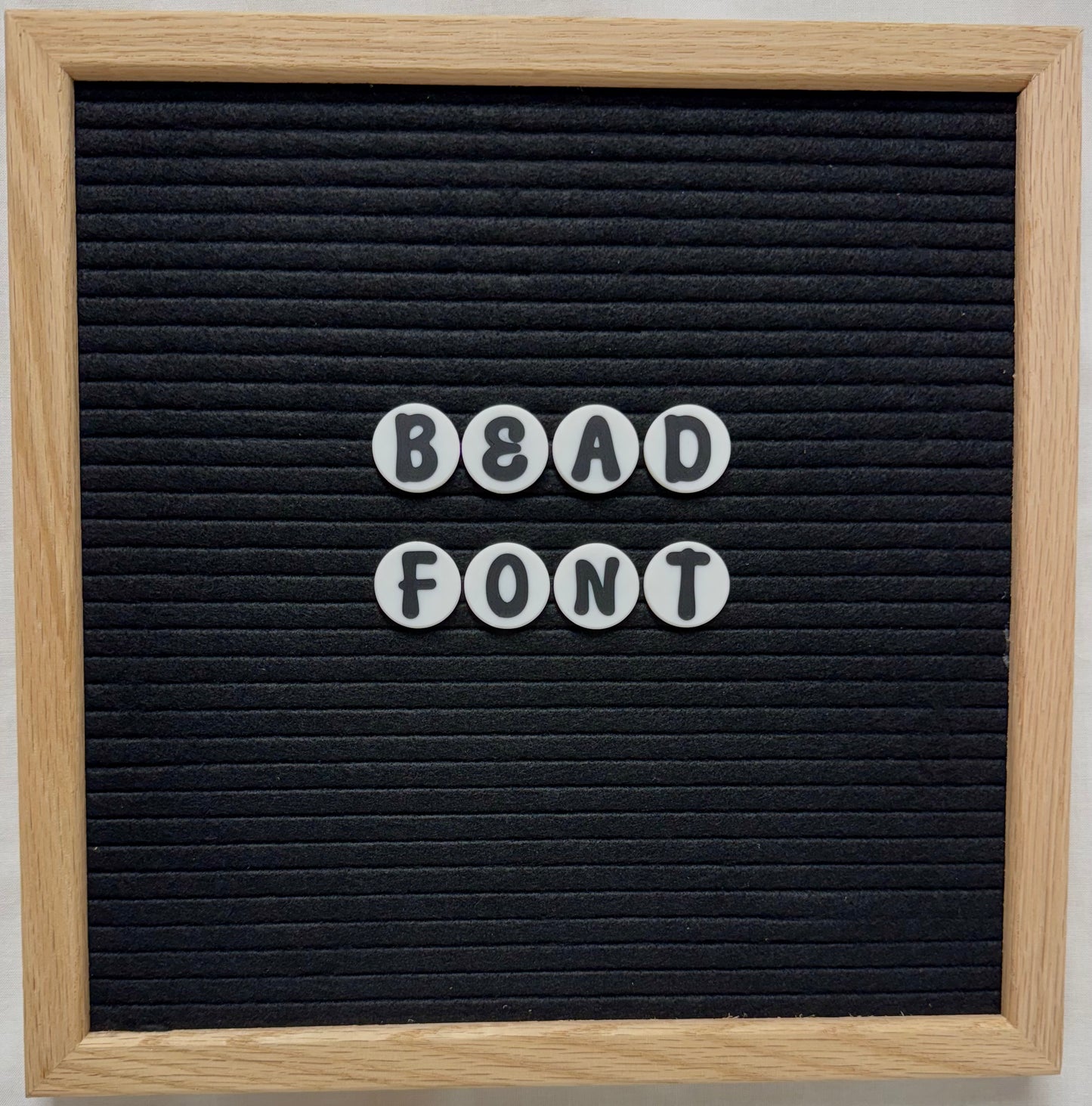 3D printed felt letter board accessories- BEAD FONT